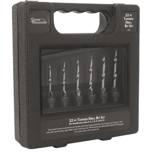 22 Piece Taper Drill Bit Set