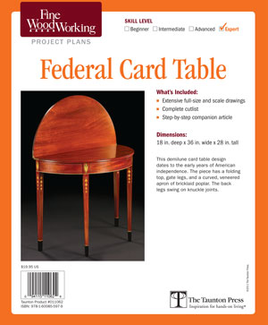 Federal Card Table Project Plan