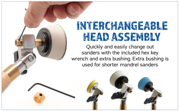 2 inch Diameter Bowl Sander with Dual Bearing Head