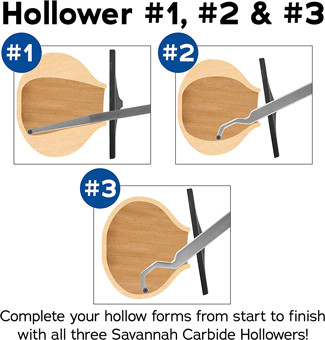 Savannah Hollowing Carbide Turning Tool Set