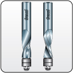 Upcut and Downcut Flush Trim Spiral Bit